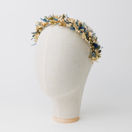 Haarreif Trockenblumen | Mediterranean Blue & Gold