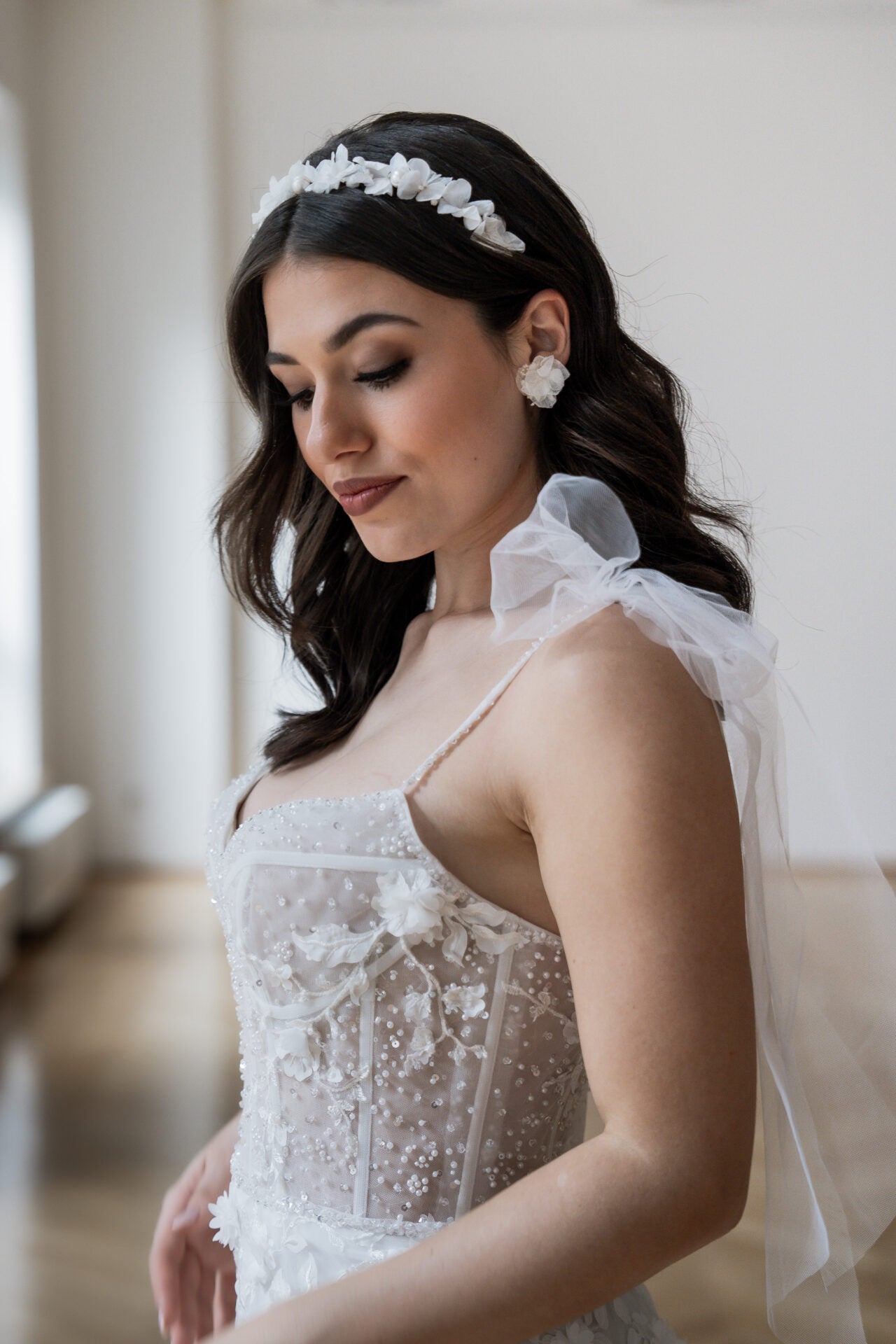 blumen haarreif hochzeit