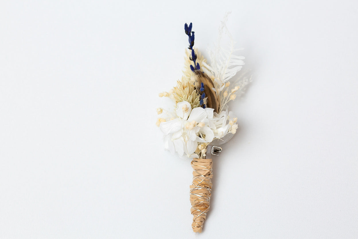 Herren Anstecker Trockenblumen