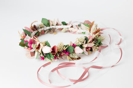 blumenkranz für die braut frisur zur hochzeit oder zum dirndl