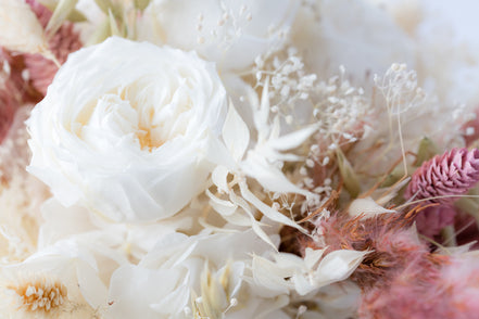 echter Blumen Brautstrauß boho