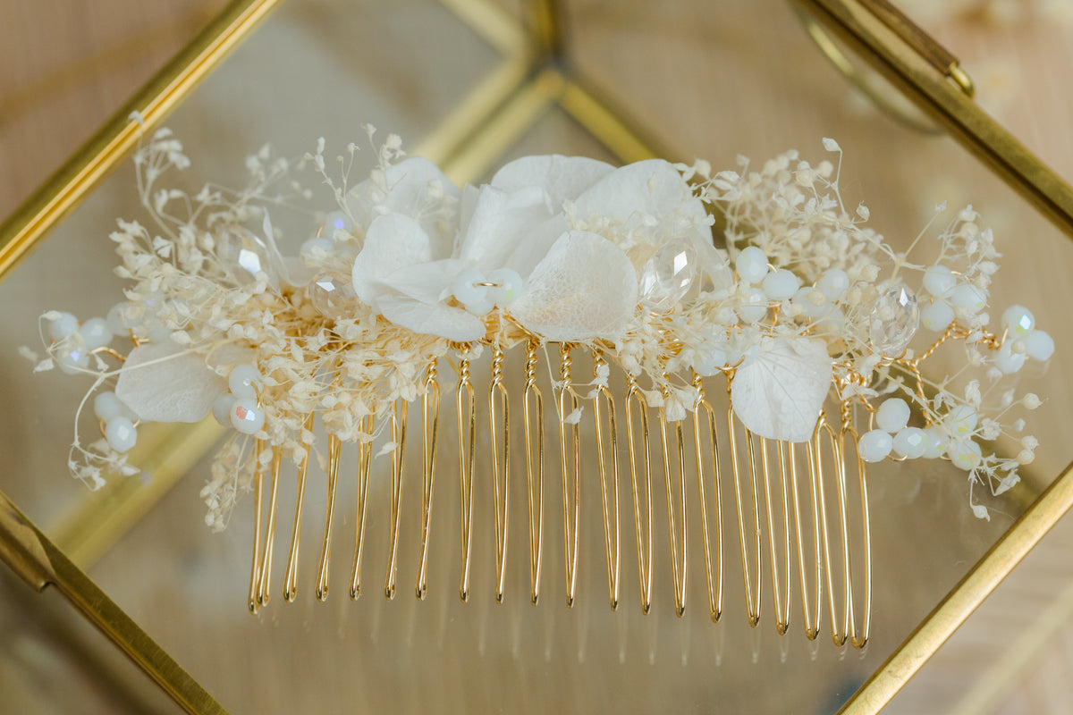 braut haarschmuck trockenblumen