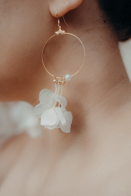 ohrringe weiße blumen hochzeit