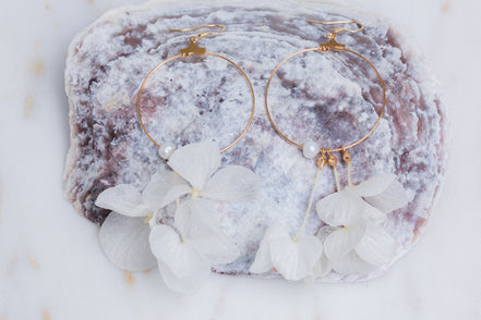 ohrringe weiße blüten hochzeit hängend