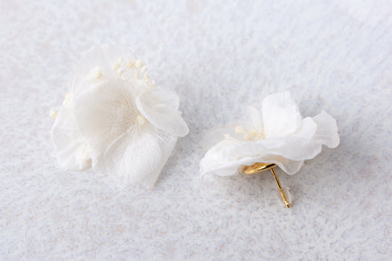 ohrstecker weiße blumen