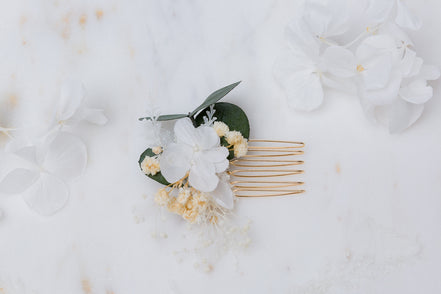 eukalyptus haarkamm trockenblumen