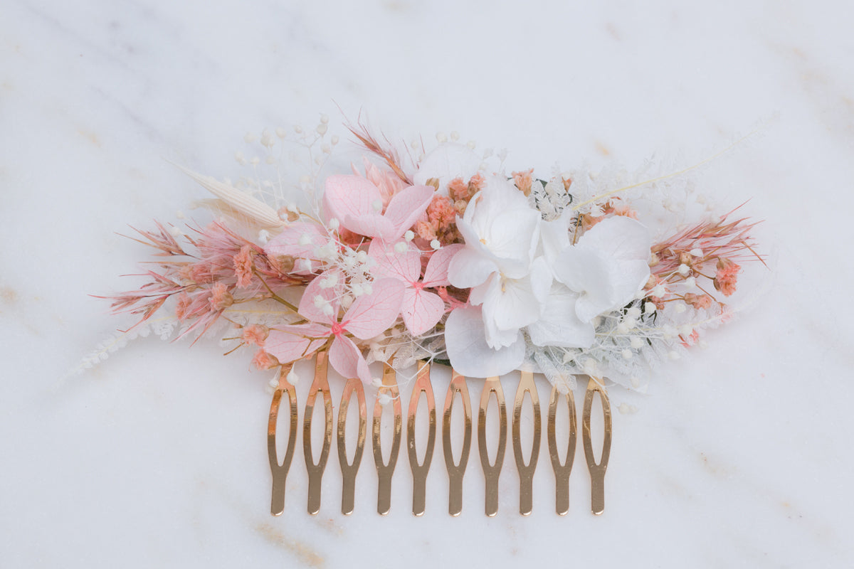 haarkamm trockenblumen eukalyputs