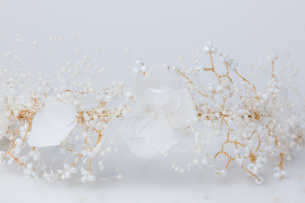 Blumenkranz haare perlen