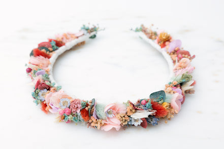 blumen haarreif dirndl bunt