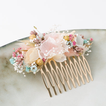 haarschmuck echte blumen bunt