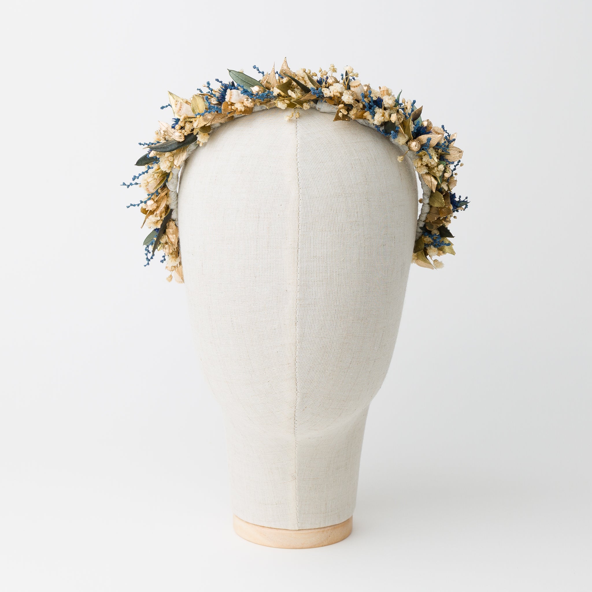 Haarreif Trockenblumen | Mediterranean Blue & Gold