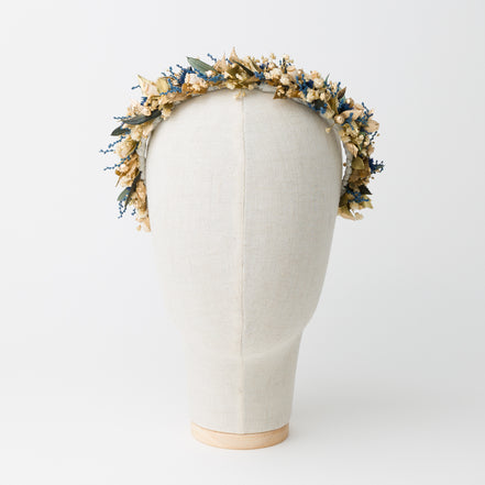 Haarreif Trockenblumen | Mediterranean Blue & Gold