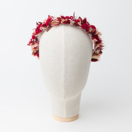 blumen haarkranz dirndl rot