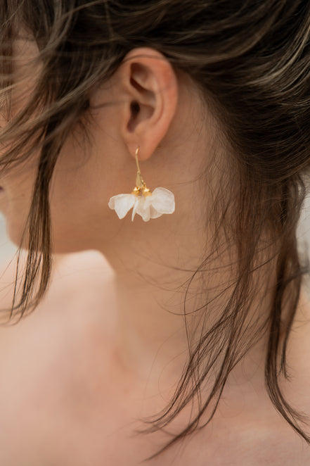 blumen ohrringe gold