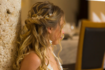 Haaranke hochzeit Trockenblumen
