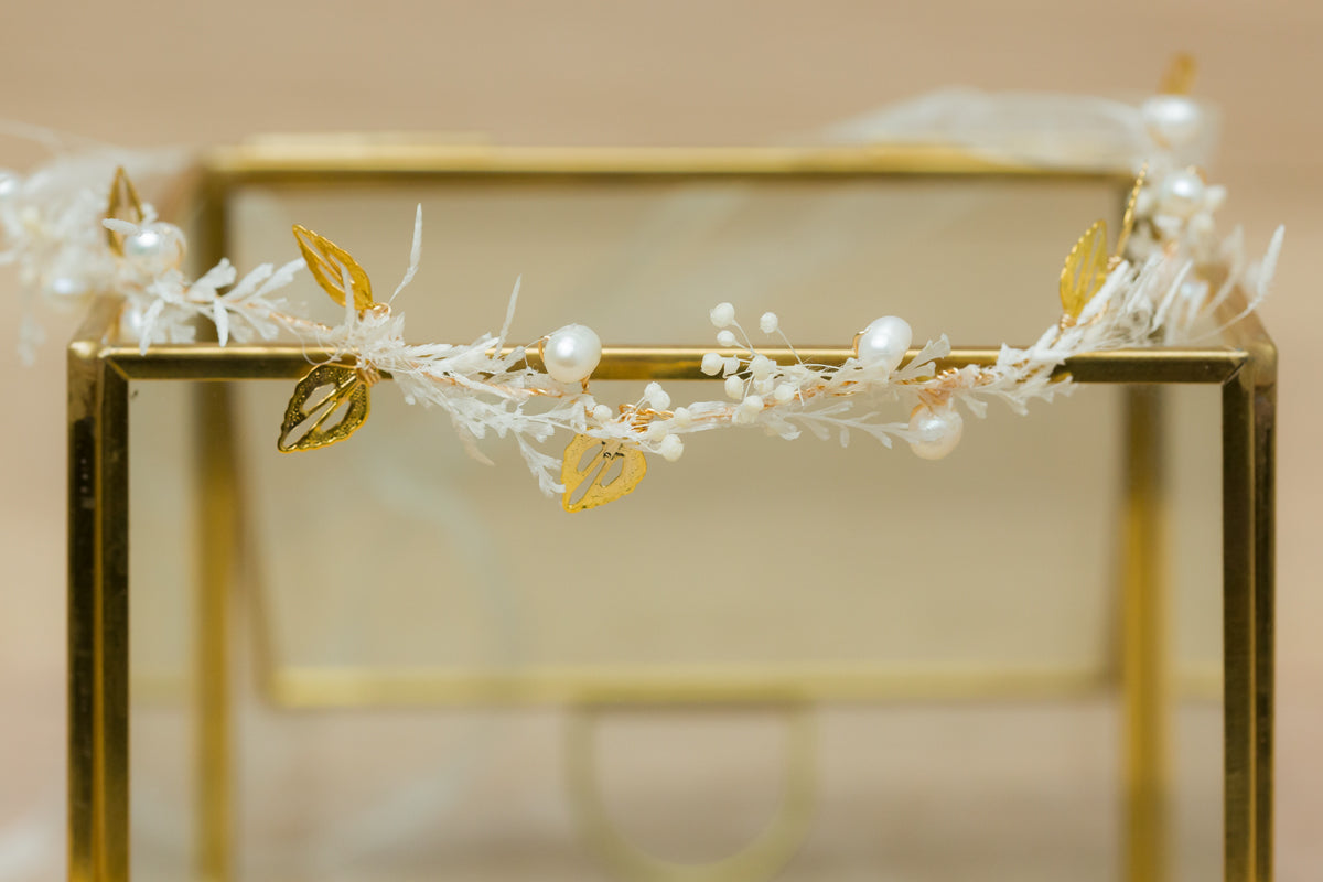 blumen haarschmuck perlen