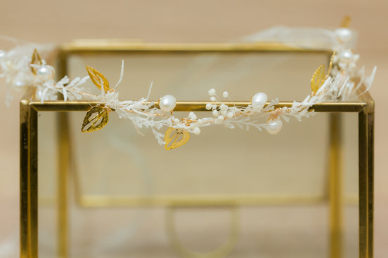 blumen haarschmuck perlen