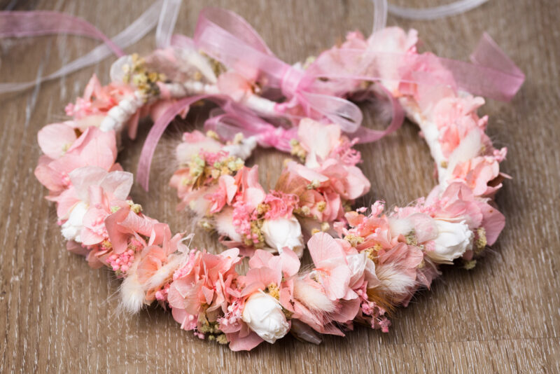 Braut Accessoires aus Trockenblumen