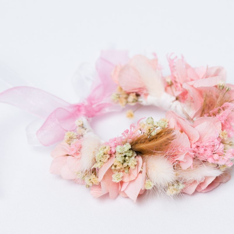 Geschenk für Trauzeugin oder Brautjungfer Armband aus Blumen