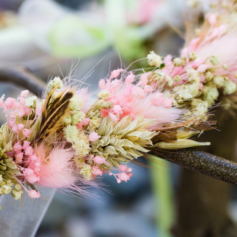 Haarkranz aus Trockenblumen