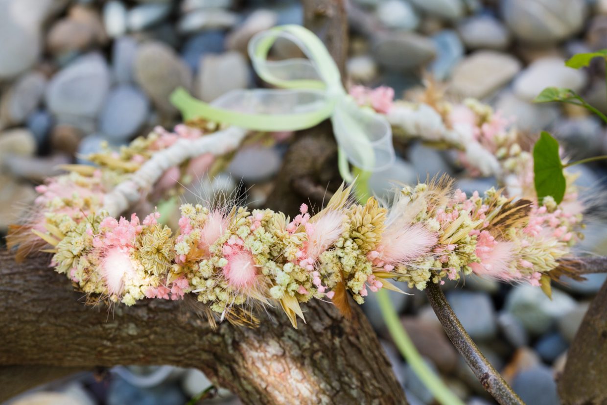 Haar Accessoire Braut echte Trockenblumen