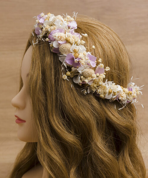 Kopfkranz trockenblumen pastell