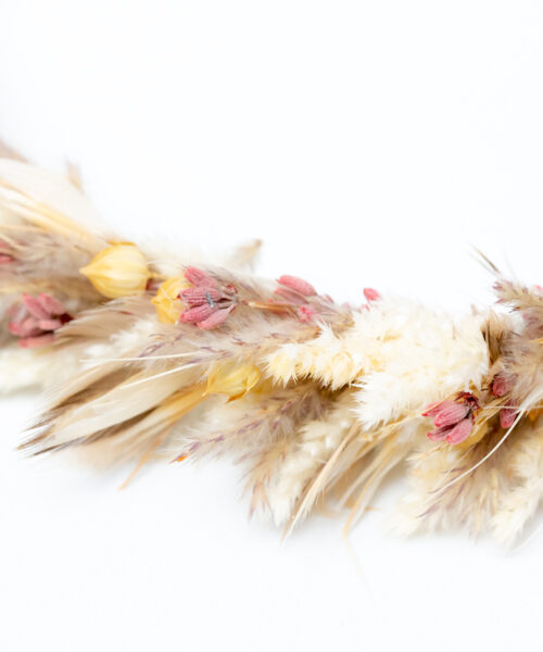 Haarkranz boho hochzeit dried flowers