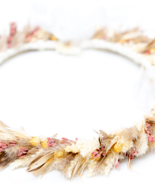 Kopfkranz boho trockenblumen bohostil