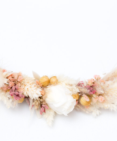 Kopfkranz trockenblumen hochzeit brautkranz
