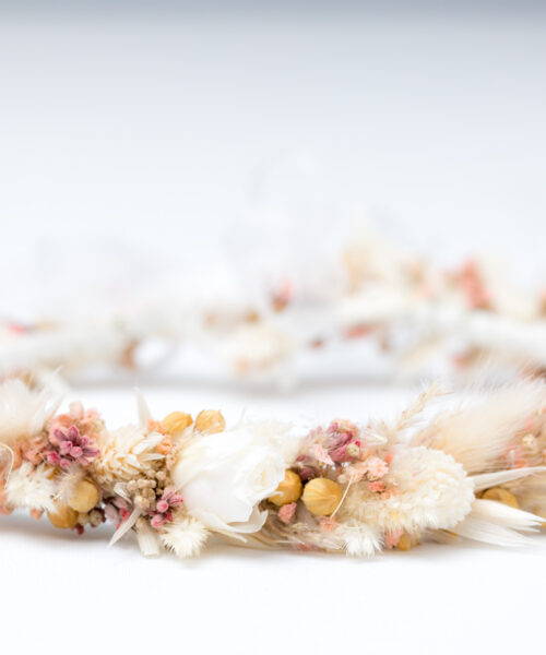 Haarkranz hochzeit braut boho