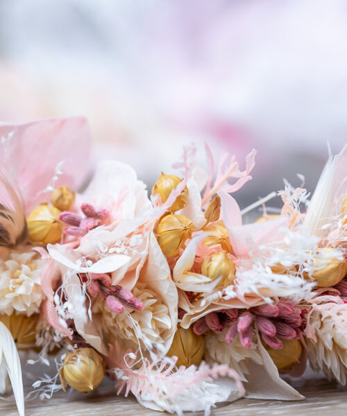 haarkranz boho echte blumen