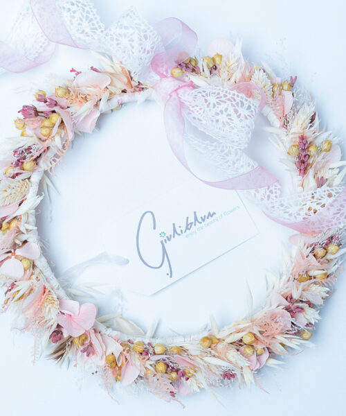 blumenkranz echte blumen braut