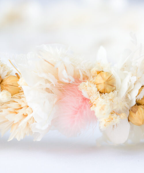 blumenkranz zur hochzeit braut