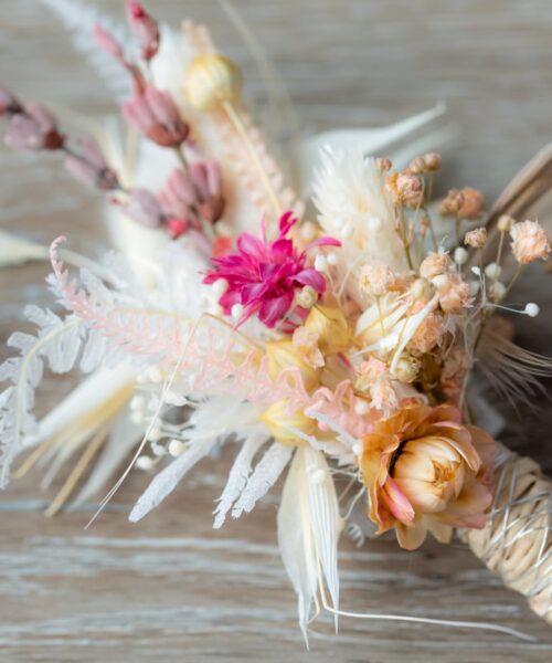 boho Blumen Anstecker Trockenblumen echte Blumen