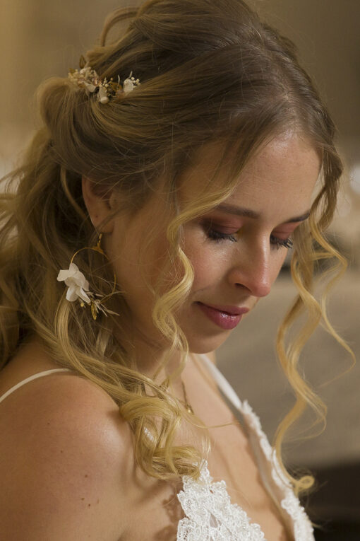 headpiece trockenblumen perlen Braut