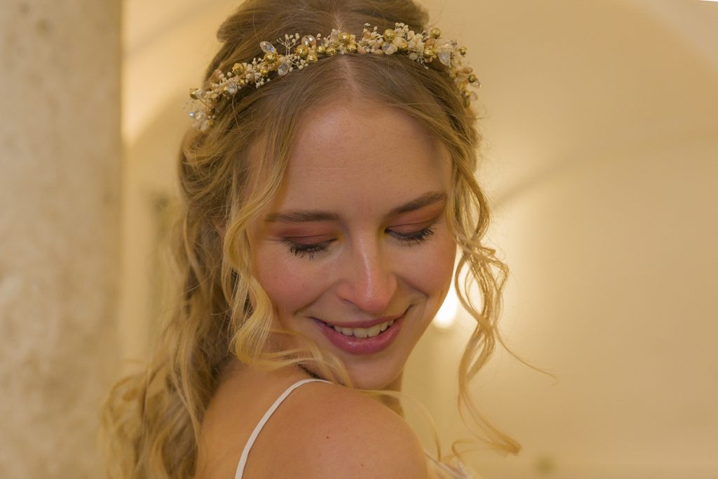 headpiece blumen Braut perlen haarschmuck