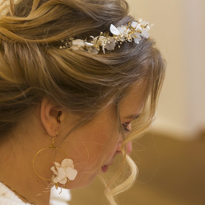 Braut Haarband mit Blumen