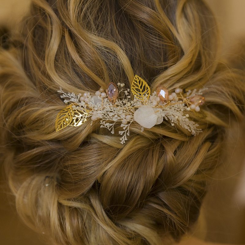 Braut Haarschmuck Perlen Blumen Hochzeit