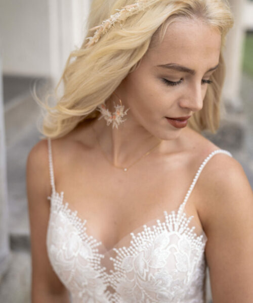 Braut Ohrringe blumen echt