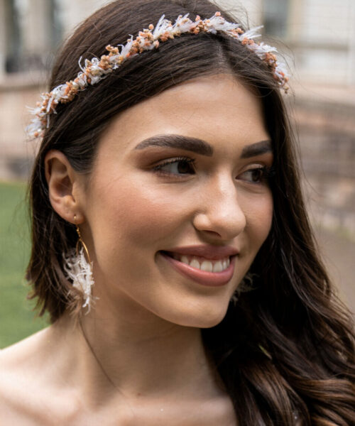 Kopfkranz echte blumen boho dirndl brautkleid