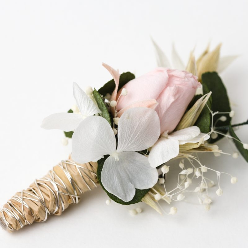 Bräutigam Anstecker aus echten Blumen