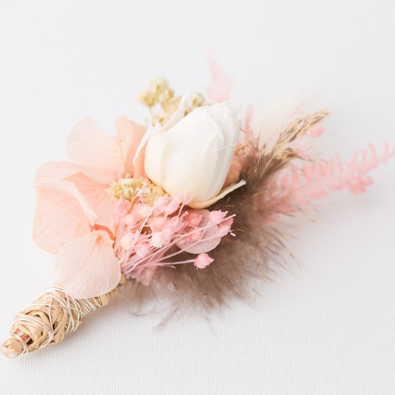 Blumen Anstecker aus Trockenblumen Hochzeit Trauzeuge