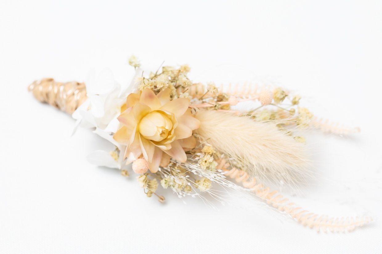 Trockenblumen Anstecker echt Hochzeit Trauzeuge