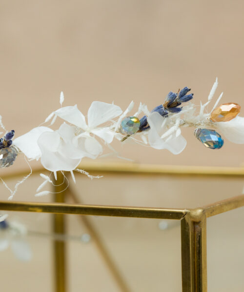 elegante blumenkrone filigran braut haarschmuck