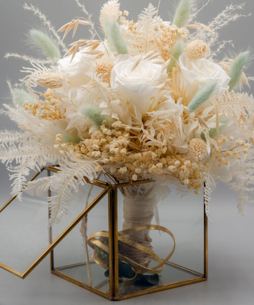 brautstrauß trockenblumen