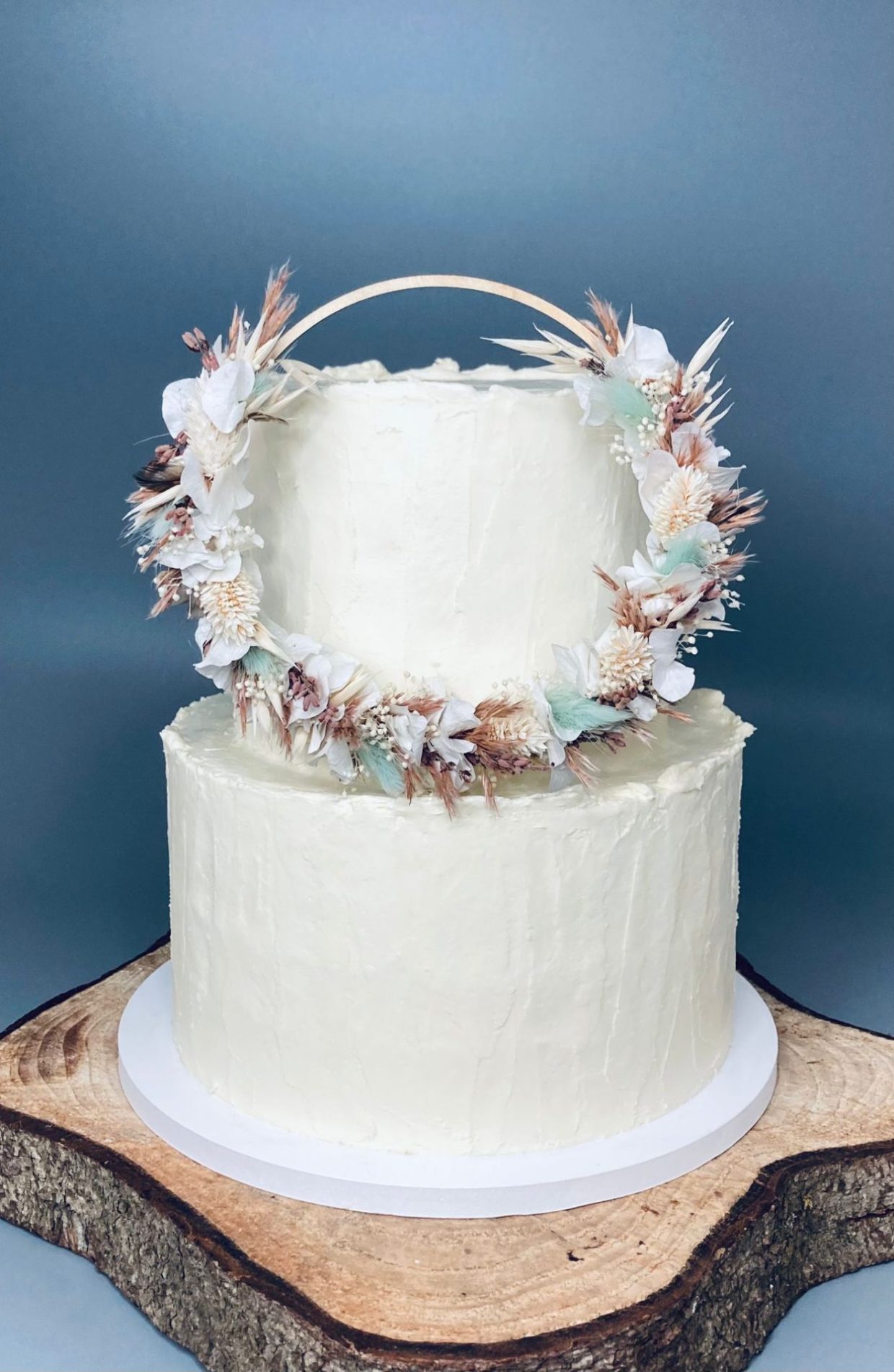 cake topper trockenblumen hochzeit