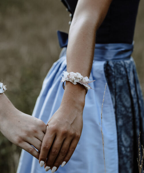 brautjungfer blumen armband