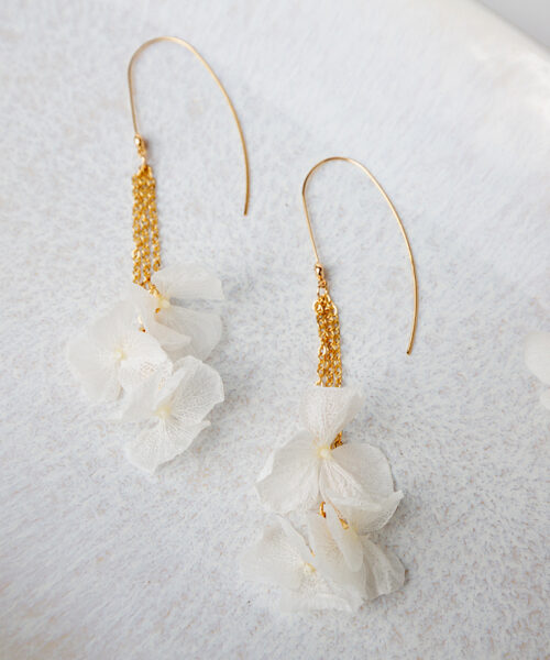 weiße blumen ohrringe hochzeit