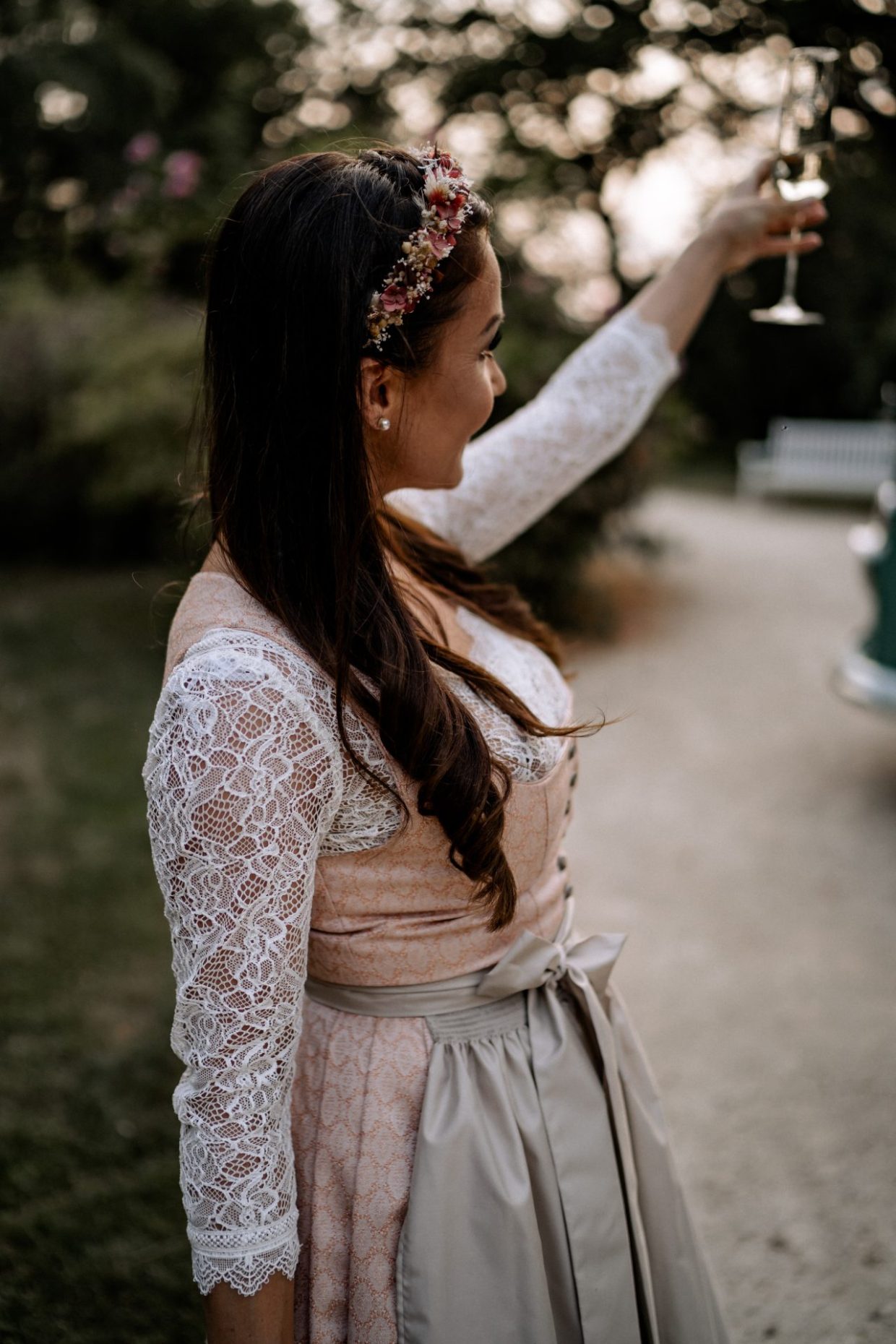 echter trockenblumen haarschmuck okotoberfest