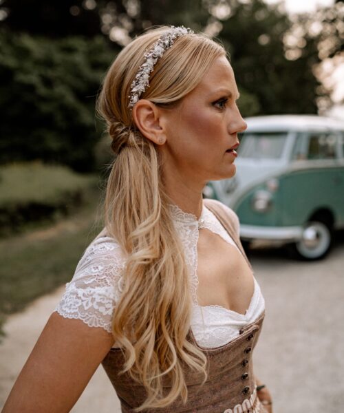 blumen haarreif hochzeit